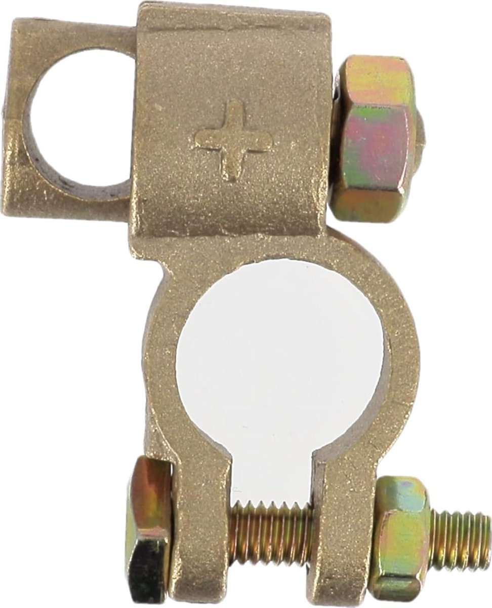 Batterijkabelklem - Dubbele Klem - Auto Accu Reparatie - Messing Materiaal - 50 mm² - Messing