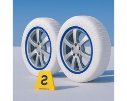Textiele Sneeuwhoezen - Sneeuwsokken Auto - Veilig Rijden - Snelle Montage - Maat S - Wit
