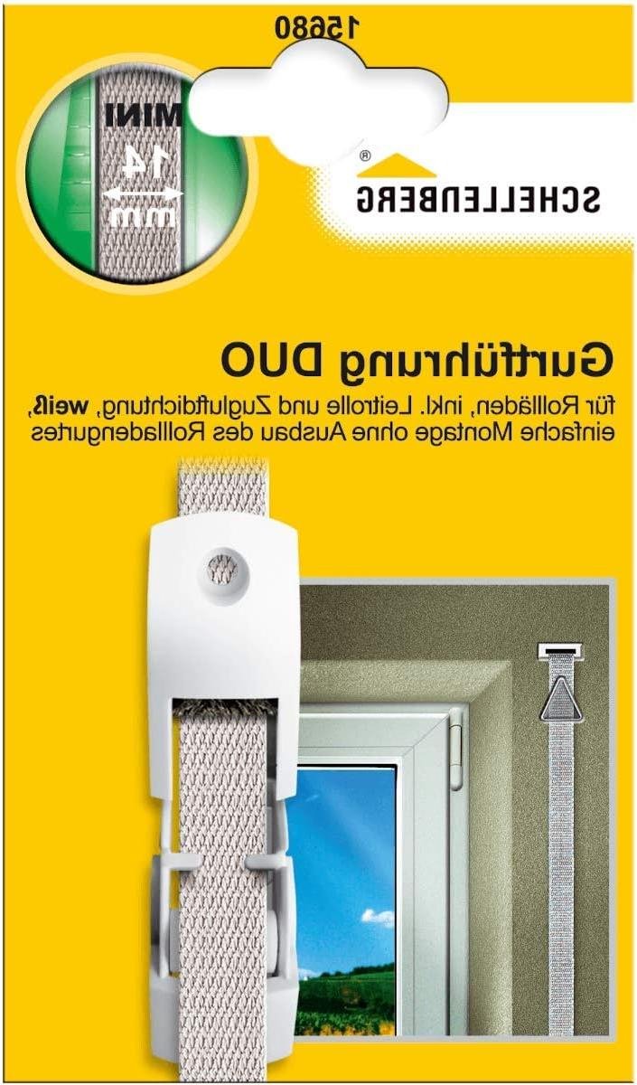 Mini Rolluik Riemgeleider - Rolluikband Gids - Wooncomfort Verbeteren - Inclusief Borstelafdichting - 25 x 61 x 15 mm - Wit