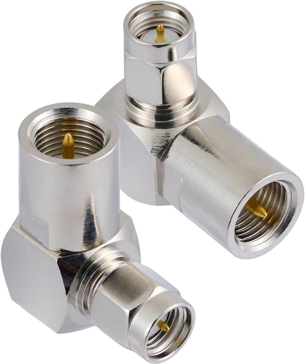 Antenne Adapter - SMA FME Connector - Signaal Versterken - Haakse Vorm - 50 Ohm - Zilver