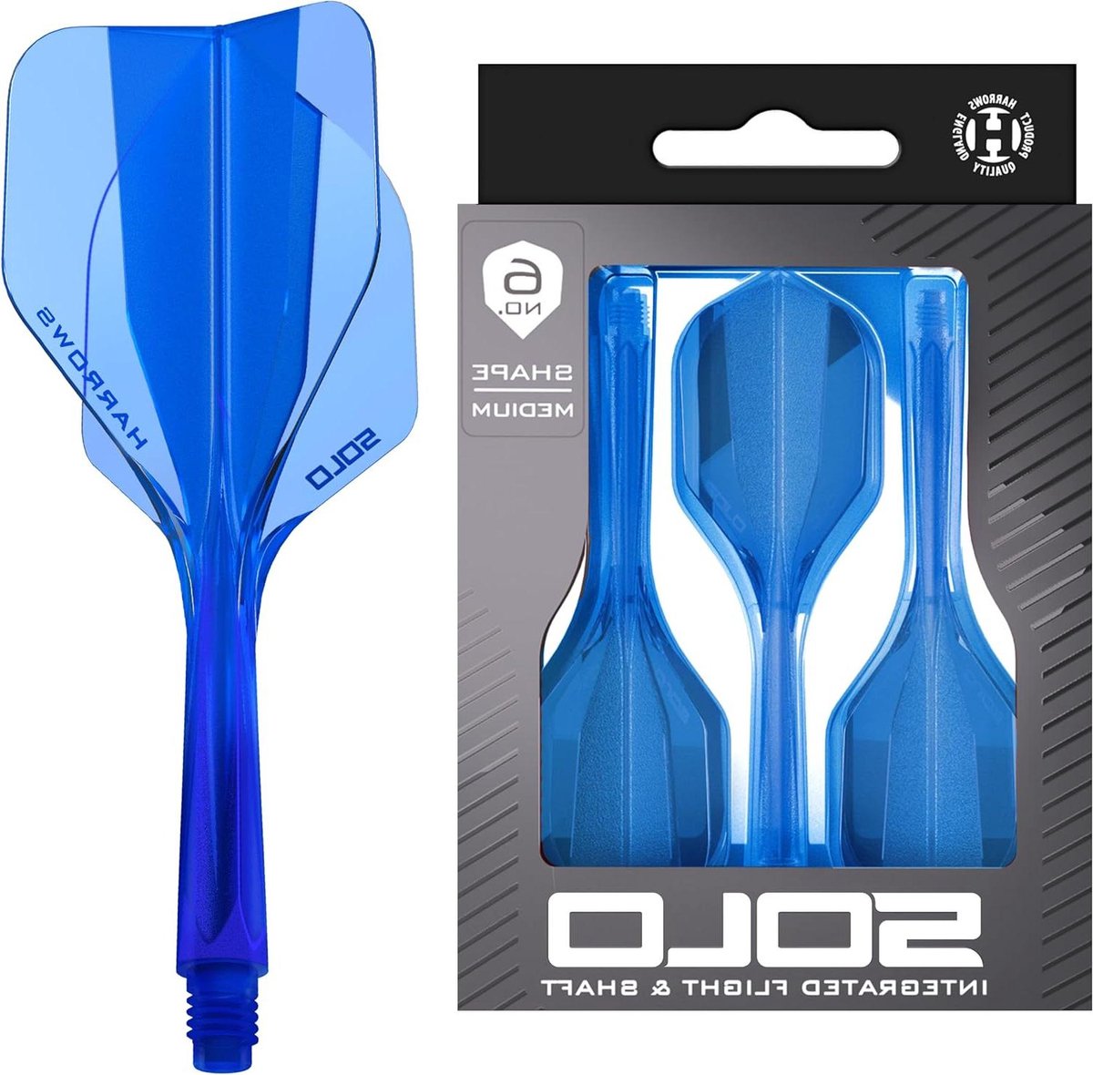 Dart Flights Assen - Vlucht en As - Dartspel Verbeteren - Geïntegreerde Eenheid - Kort - Blauw
