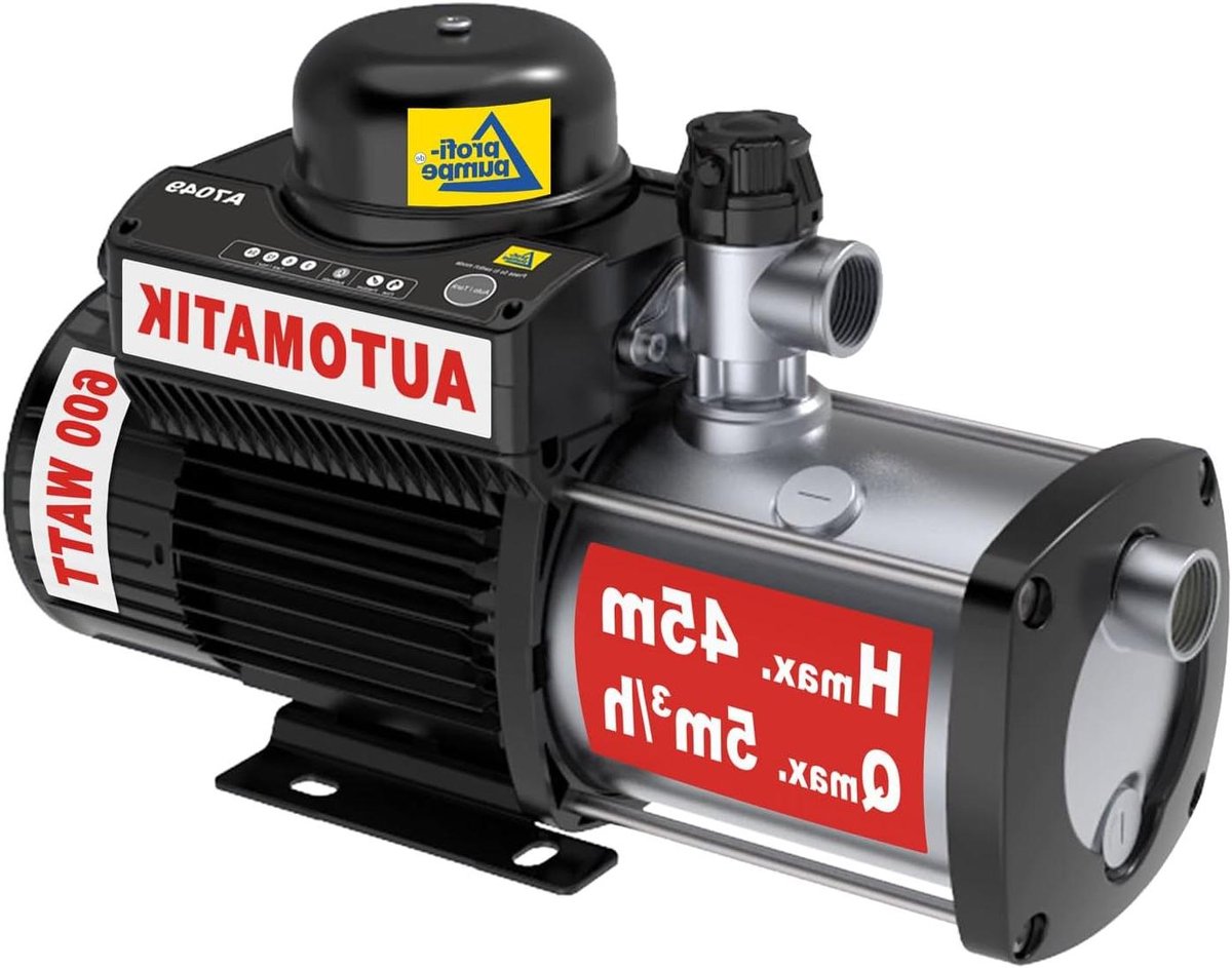Huiswaterpomp - Waterautomaat Tuinpomp - Automatische Watervoorziening - Geïntegreerde Droogloopbeveiliging - 600 Watt - Roestvrij Staal