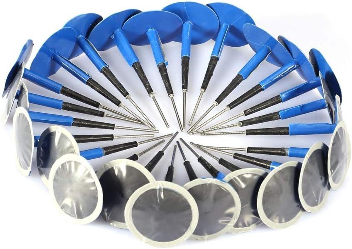 Tubeless Bandenreparatieset Plugs Paddestoelen voor Auto en Motorfiets, 24 Stuks
