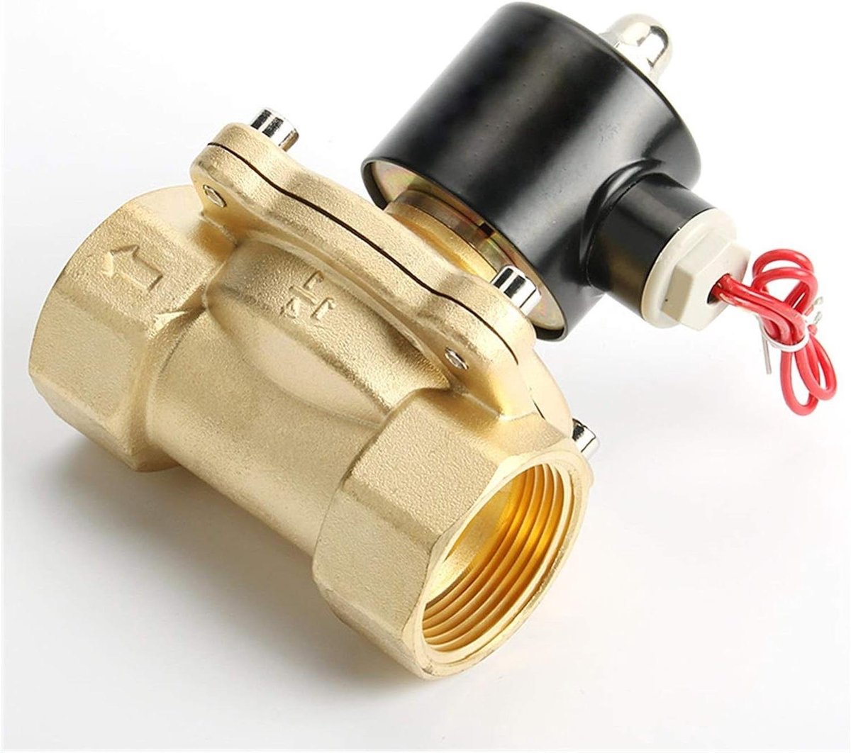1/4" 3/8" 1/2" 3/4" 1" 2" Electric Magneetventiel normaal gesloten Magneetventiel for Water Olie Air,Duurzaam Materiaal(1 1/4",BSP)