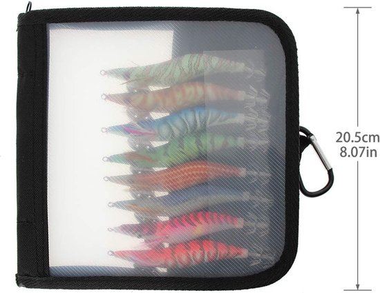 Kunstaas Garnalen - Octopus Aas - Inktvis Vangen - Unieke Ontsnappingsvrije Haak - 8 stuks 2.5g - Blauw Oranje — afbeelding 5