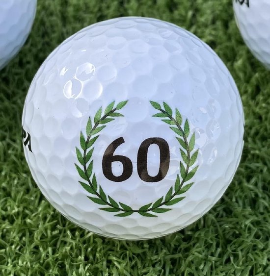 Set van 3 Golfballen 60e Verjaardag met 'Happy Birthday' Cadeauverpakking van Merkloos — afbeelding 4
