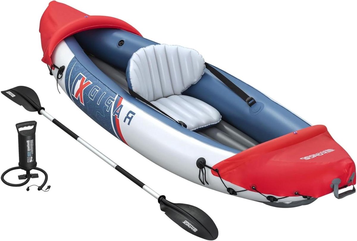 Opblaasbare Kajak - Zitkajak Set - Waterpret Beleven - Brede Stabiliteitsvorm - 29 Meter - Veelkleurig