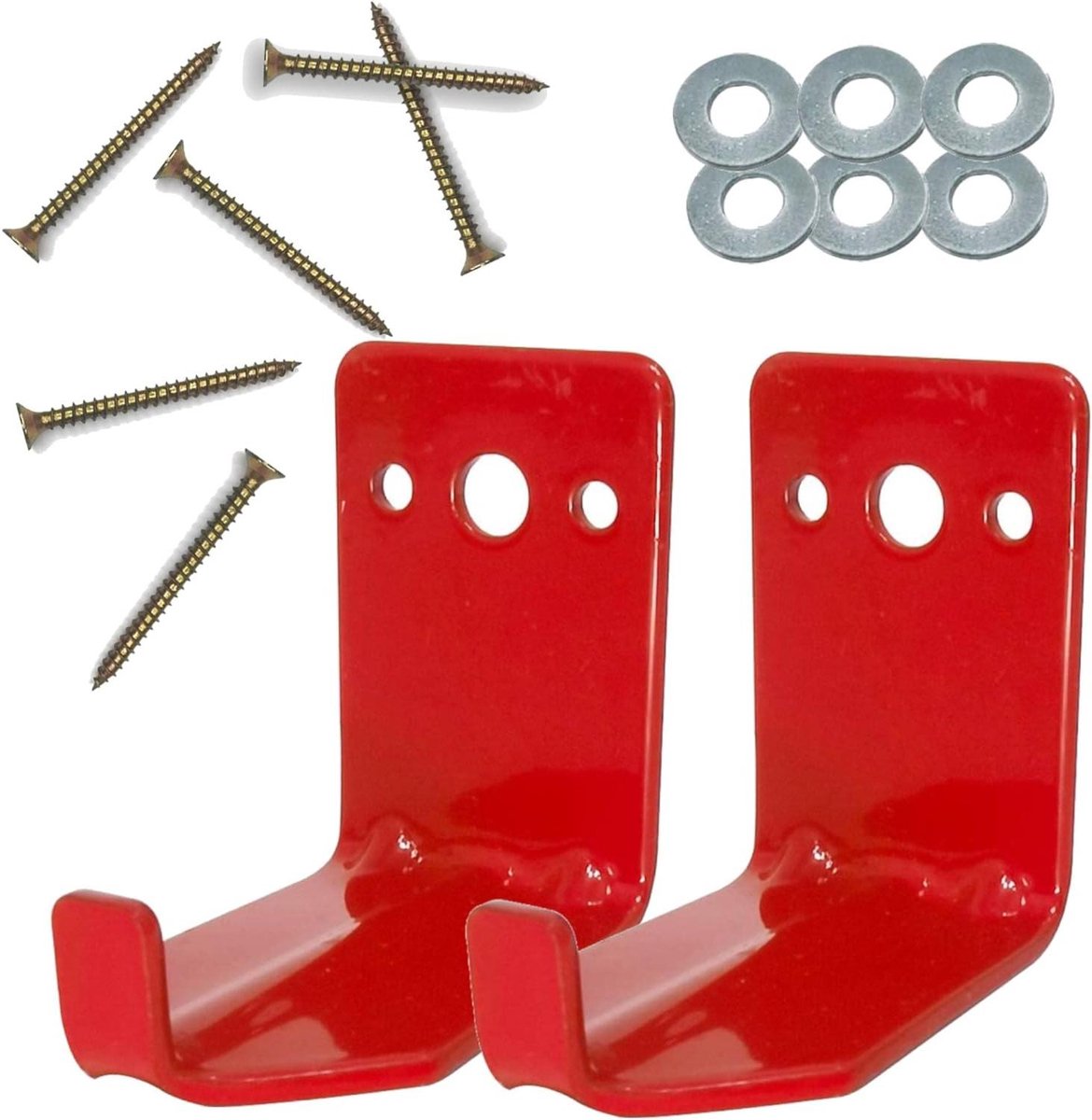 Brandblusserhouder - Wandhaak Beugel - Veiligheid Thuis - Sterk IJzer Materiaal - Tot 18 kg - Rood