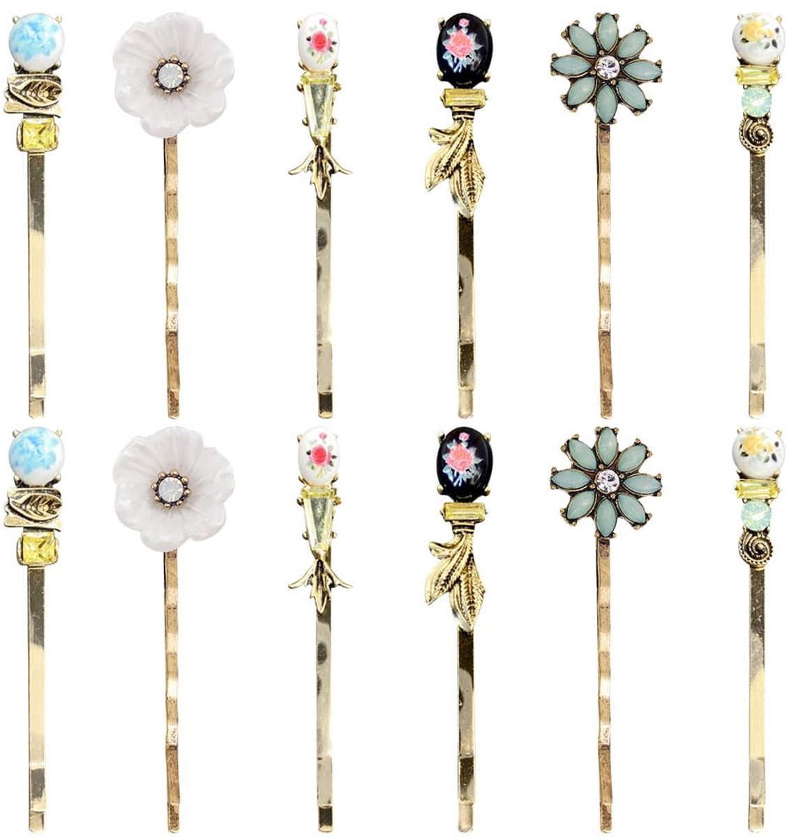 12 stuks vintage haarspelden decoratieve retro haarspelden voor vrouwen dames elegante metalen bobbyspelden hoofddeksels stylinggereedschap haaraccessoires (retro stijl)