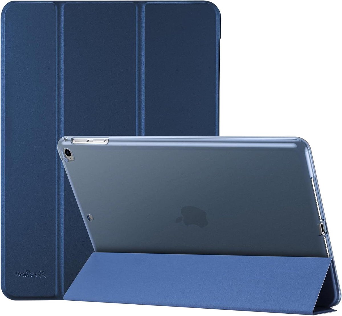 iPad Hoesje - Beschermhoes Tablet - Tablet Beschermen - Zacht Translucent TPU - 9.7 Inch - Donkerblauw