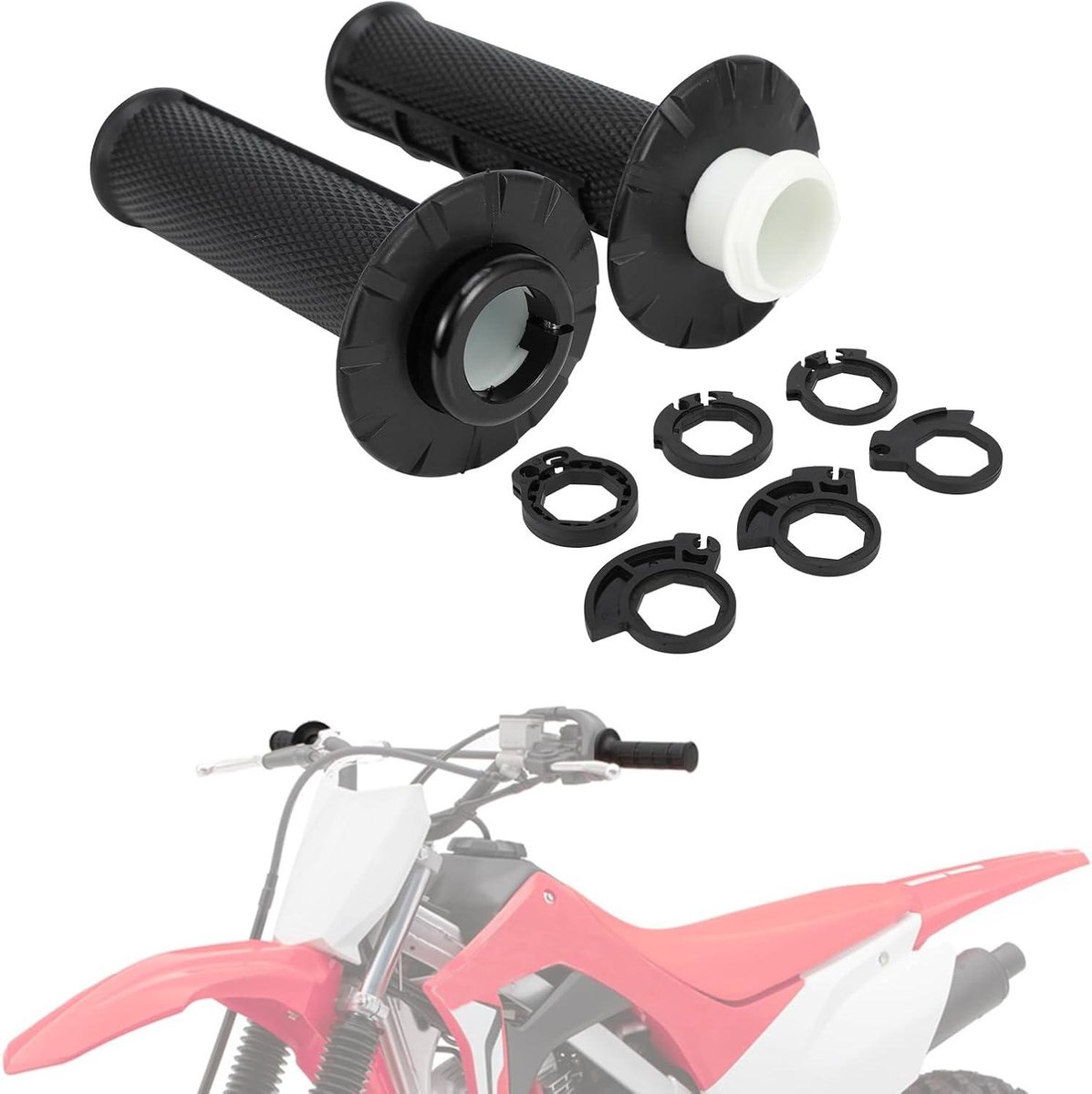Motorfiets Handvatten - Stuur Grips - Motor Rijden - Lock-on Systeem - 7/8 inch - Zwart