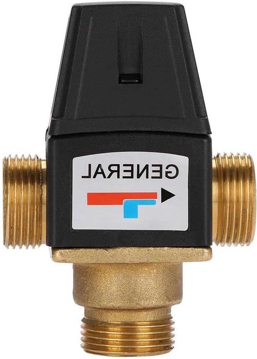 Thermostatisch Mengventiel - 3-Weg Klep - Watertemperatuur Regelen - Automatische Uitschakeling - DN20 G3/4 - Goud