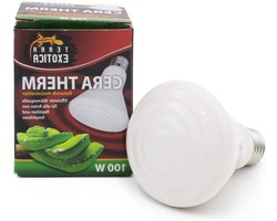 Keramische Warmtestraler - Warmtelamp Reptielen - Terrarium Klimaat - 24-uurs Warmtebron - 100 Watt - Zwart
