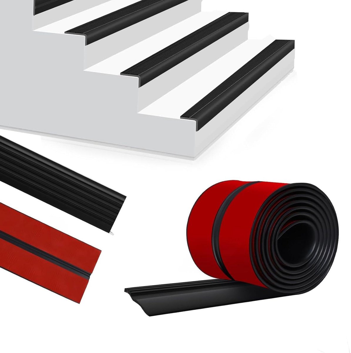 Trapprofiel - Antislip Rand - Trap Beveiligen - Zelfklevend PVC - 5 meter - Zwart