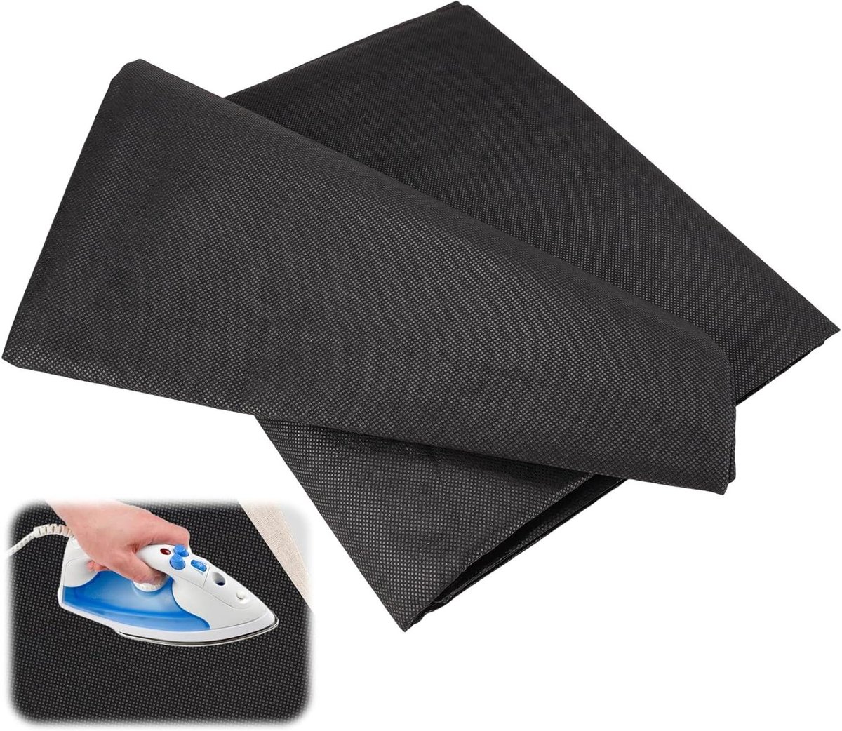 Strijkvlies - Inlegstof Opstrijkbaar - Stoffen Versterken - Warmtegebonden Lijm - 300 x 100 cm - Zwart