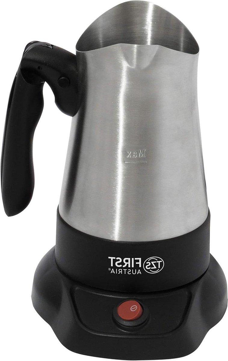 Koffiezetapparaat Mokkakoker - Turkse Koffiemaker Espresso - Snel Koffie Zetten - Uitklapbare Handgreep - 035 liter - Zwart RVS