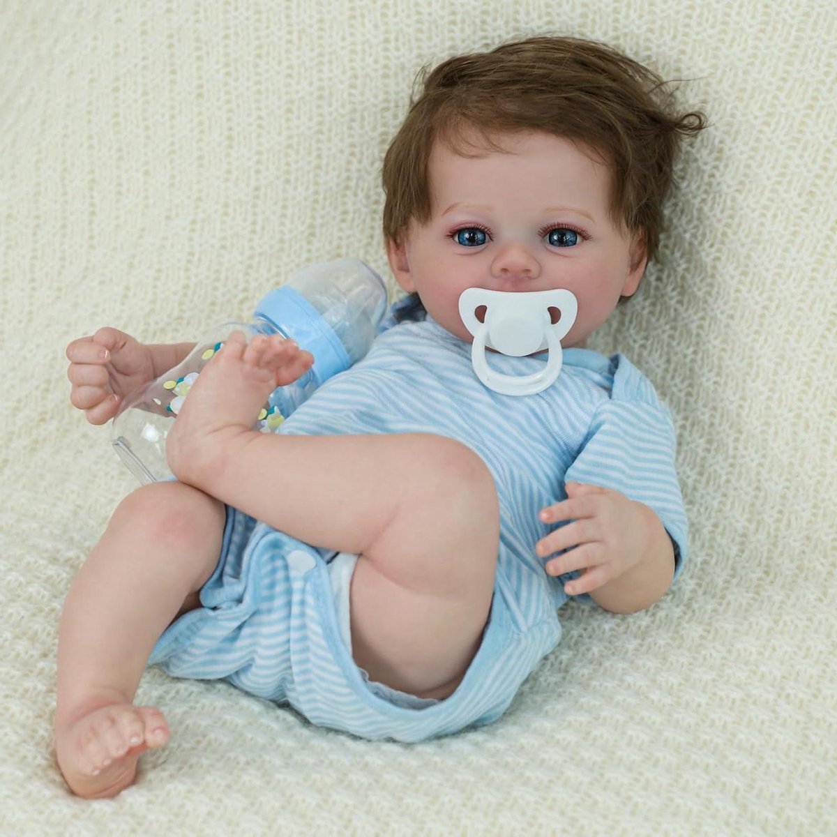 Reborn Baby Pop Jongen - Realistische Pasgeborene - Koesterend Spel - Verzwaarde Stoffen Body - 4572 cm - Niet gespecificeerd