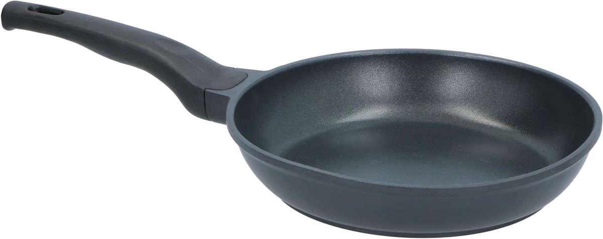 Braadpan Kookpan Inductie Maaltijden Bereiden Gelijkmatige Warmteverdeling 24 cm Zwart