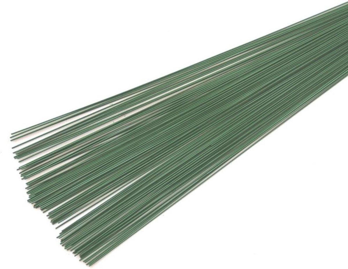 Bloemendraad Groen - Knutseldraad Florist - Bloemen Schikken - Buigzaam Metaal - 0.9mm x 255mm - Groen
