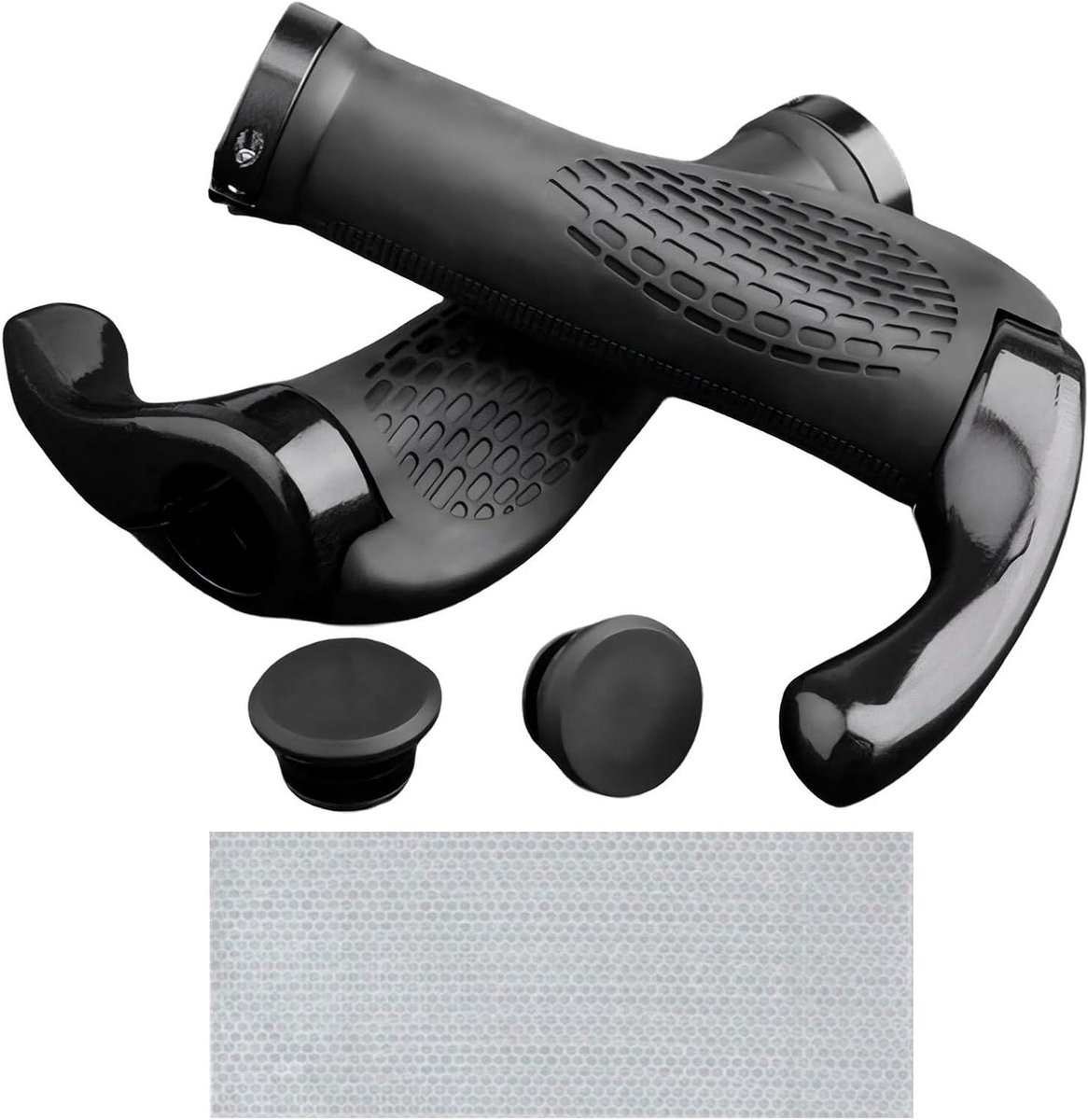 Fietsgrepen - Fietshandvatten - Comfortabel Fietsen - Ergonomisch Ontwerp - 22mm Stuur - Zwart