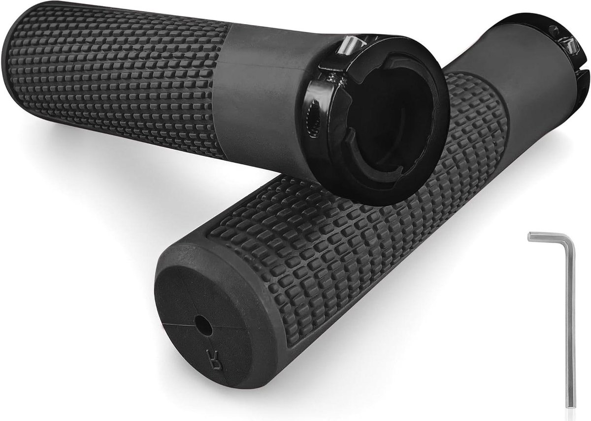 Ergonomische Fietshandgrepen - Universele Handgrepen - Comfortabel Fietsen - Antislip Rubber - 22 mm - Zwart