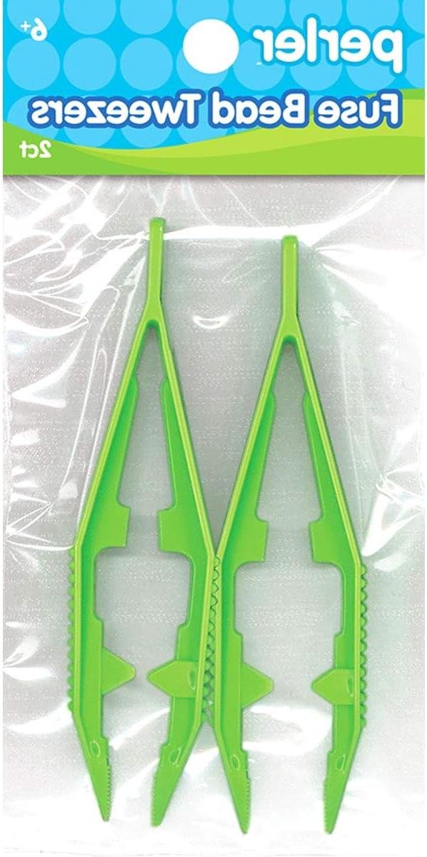 Perler Kralen Pincetten - Kralen Pincet Set - Hobby Knutselen - 3-Pack Inclusief 6 Stuks - 12.7 cm - Groen