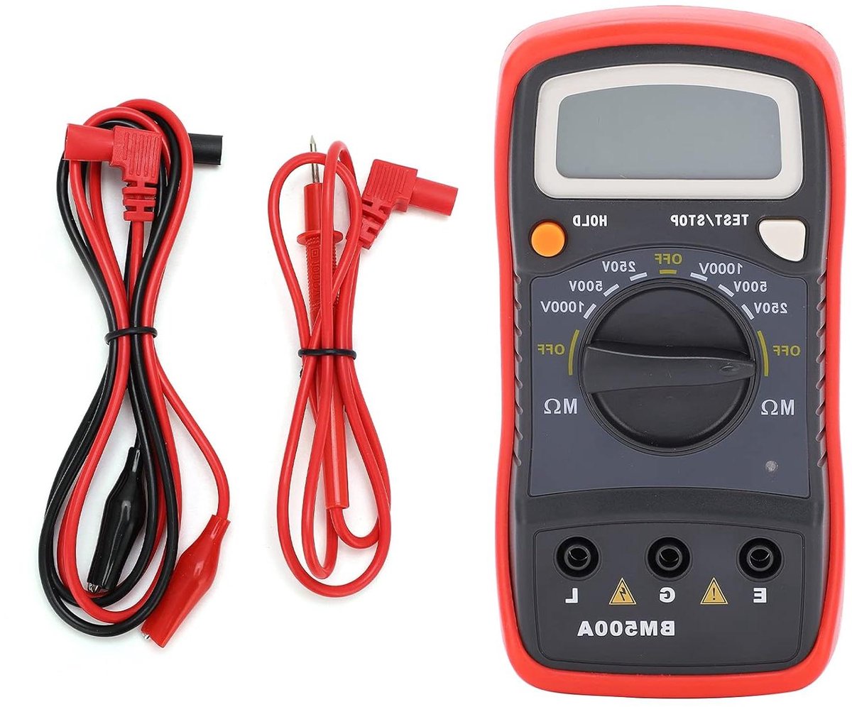 Isolatieweerstandsmeter - Megohmmeter Ohmtester - Elektrische Metingen - Drie Testspanningen - 1999 MΩ - Grijs