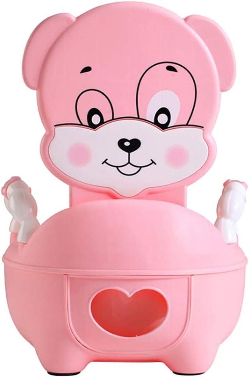 Kindertoilet Potje - Toilettrainer Baby - Zindelijkheidstraining - Met Spatbescherming - 34 x 32 x 47 cm - Roze