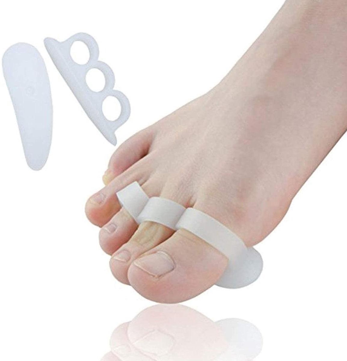 Teenslippers voor hamertenen - Teenstrekker voor hamertenen - Voetverzorging - Kussent en ondersteunt gebogen tenen - 1 paar (2 stuks)