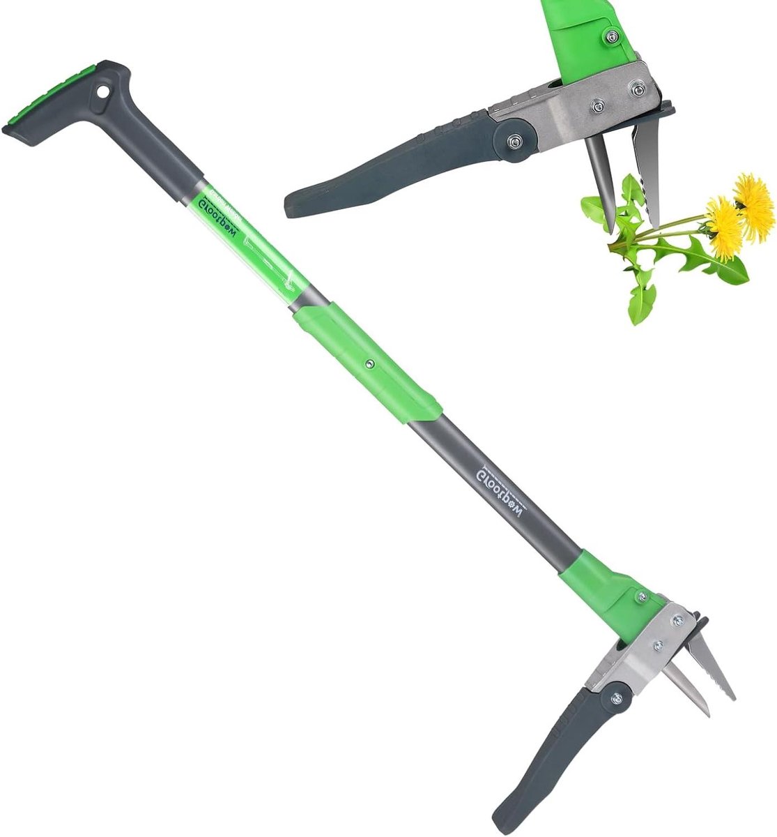 Staande Onkruidtrekker - Paardenbloemverwijderaar Tuingereedschap - Onkruid Verwijderen - Buigvrije Bediening - 102 cm Lengte - Zwart