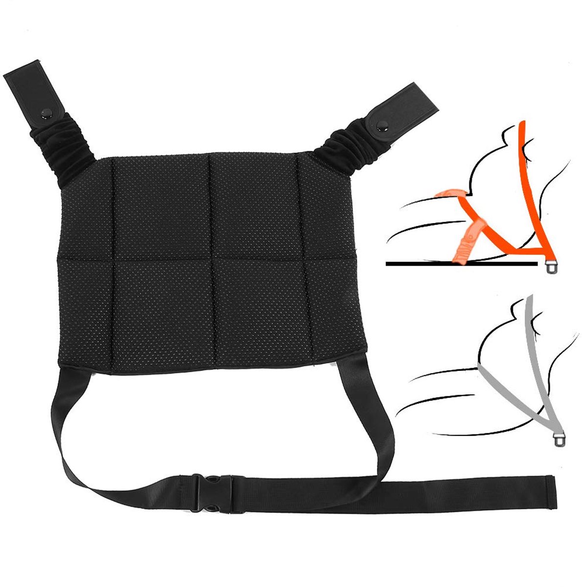 autogordel verstelkussen, zwangerschaps veiligheidsgordel, comfort en veiligheid autokussen voor zwangere vrouwen, antislip autostoelmat, bescherm ongeboren baby