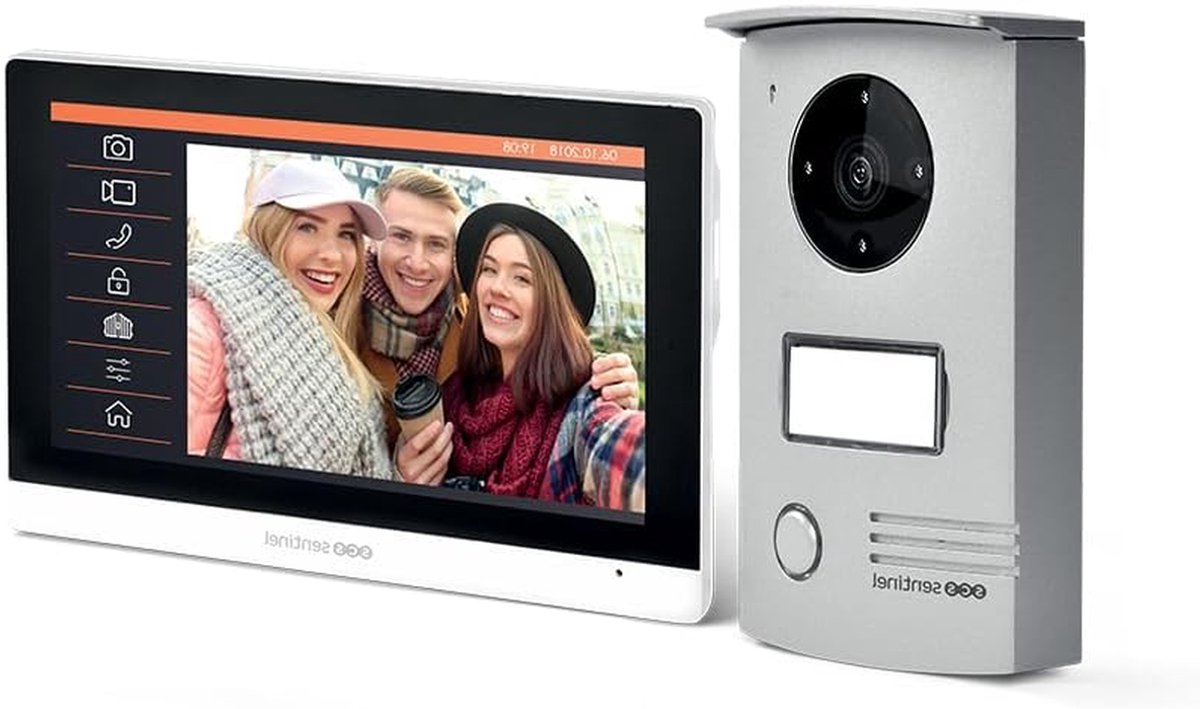 Video Deur Intercom - Buiten Camera - Veiligheid Thuis - 120 Graden Groothoek - 7 Inch - Zilver