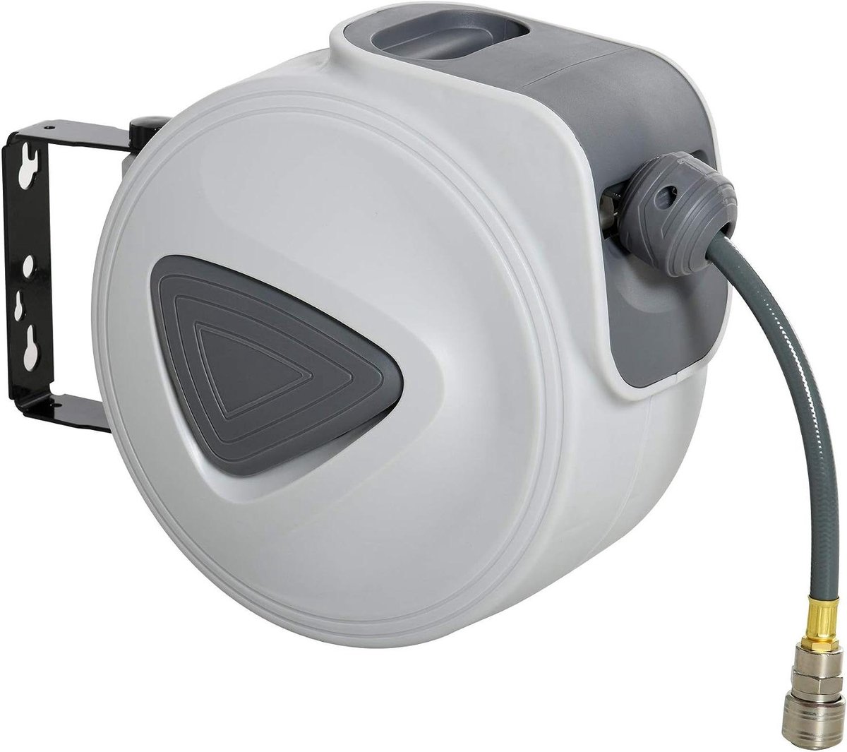 Luchtslanghaspel – Persluchtslanghaspel – Slanghaspel Compressor – Automatische Slanghaspel – Wandslanghaspel – 15 Meter + 1,4 Meter Slanglengte – 180° Draaibaar Met Veiligheidsrem