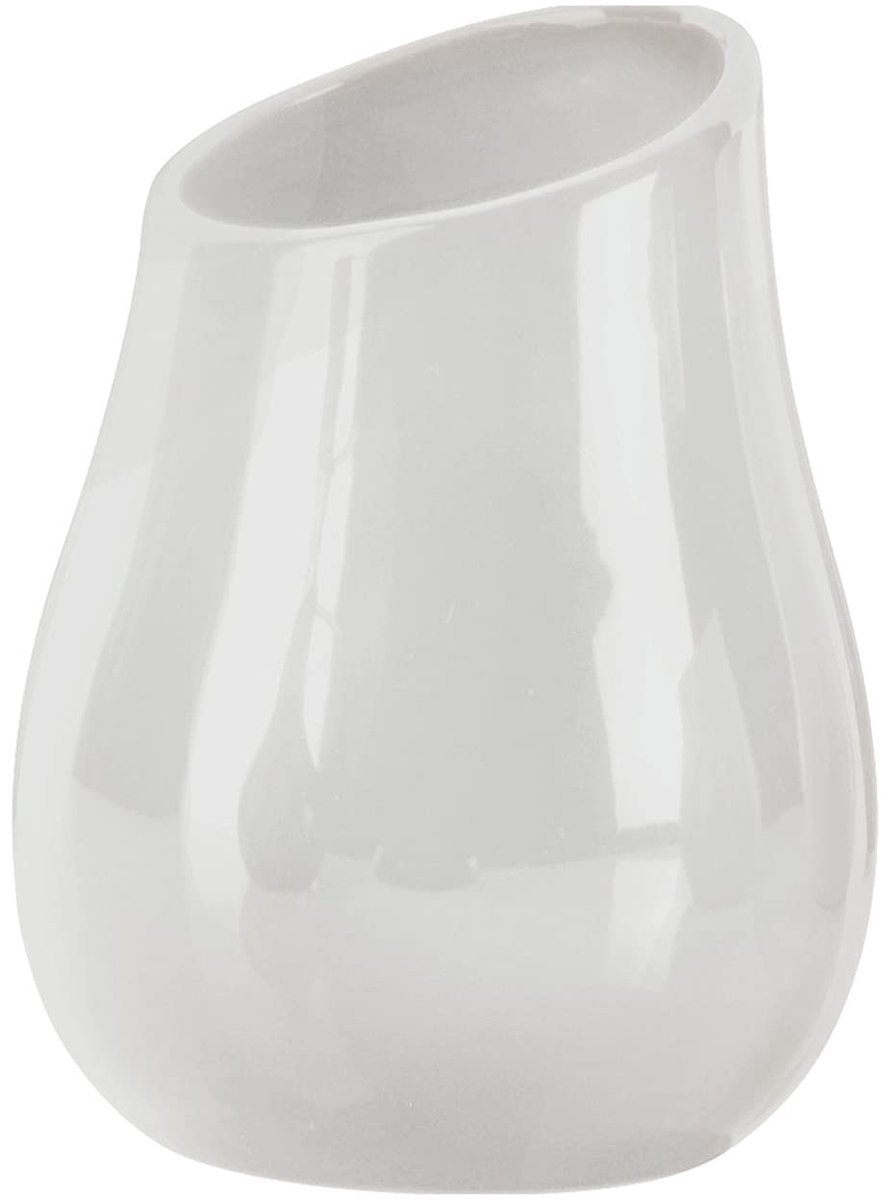 Adelaide badkamer, afmetingen en gewicht: 13 x 9,8 x 9,8 cm & 0,27 kg, tandenborstelhouder van keramiek, witte afwerking, R&E-design, 2 jaar garantie, uniek
