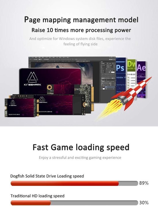 Interne SSD - Solid State Drive Harde schijf - Snellere computerprestaties - SATA III 6Gb/s interface - 2.5 inch - Zilver — afbeelding 5