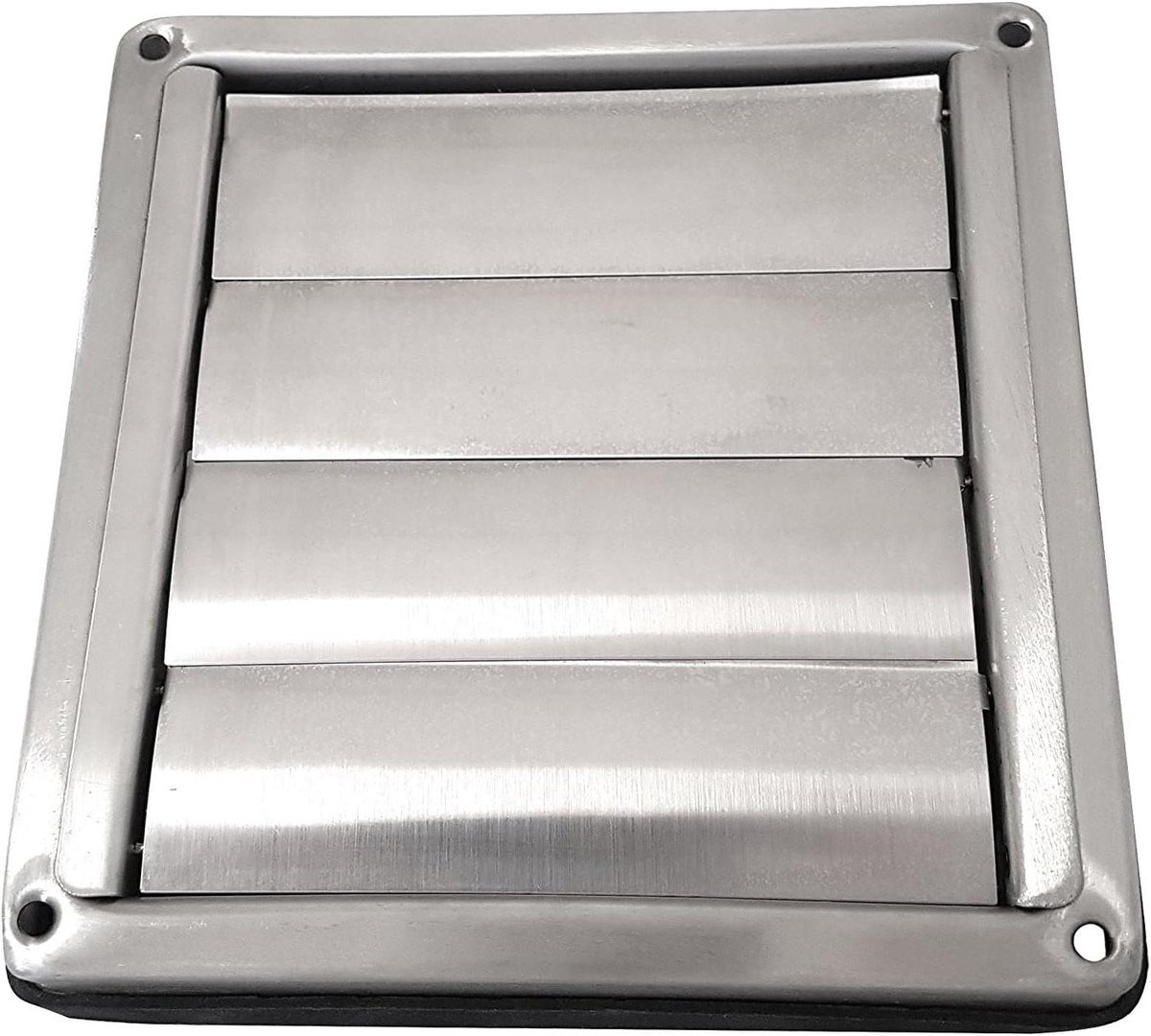 Weerbestendig Rooster - Ventilatiekap Buiten - Afzuiging Buiten - Beweegbare Lamellen - DN 100 - Zilver