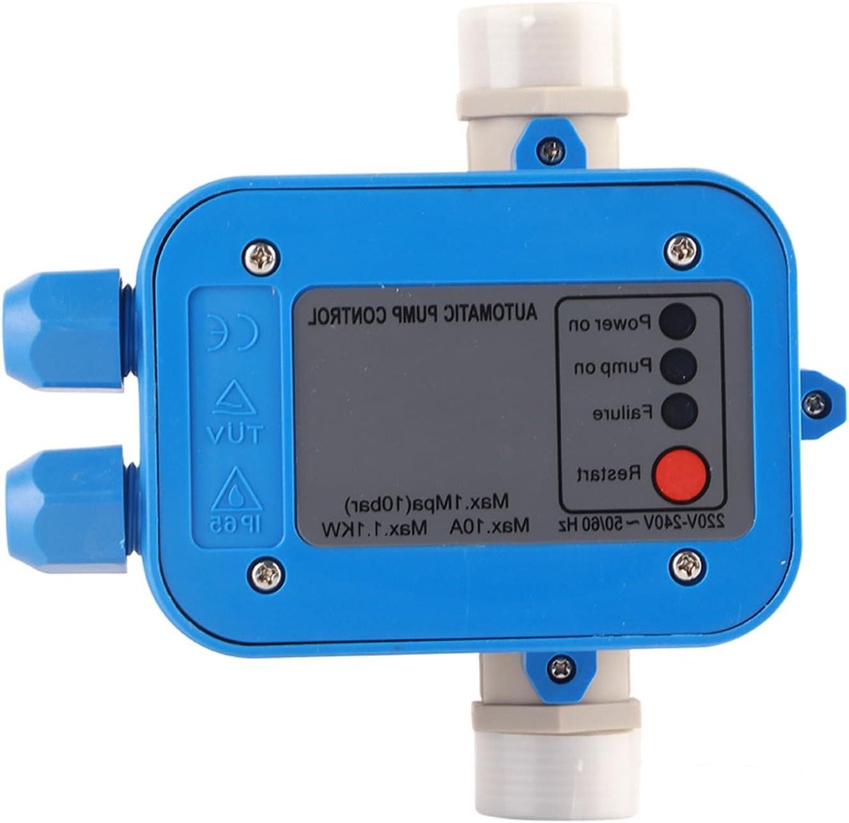 Drukschakelaar Waterpomp - Pompbesturing Regelaar - Automatische Waterdruk - Intelligente Pompstart - 10 bar - Blauw