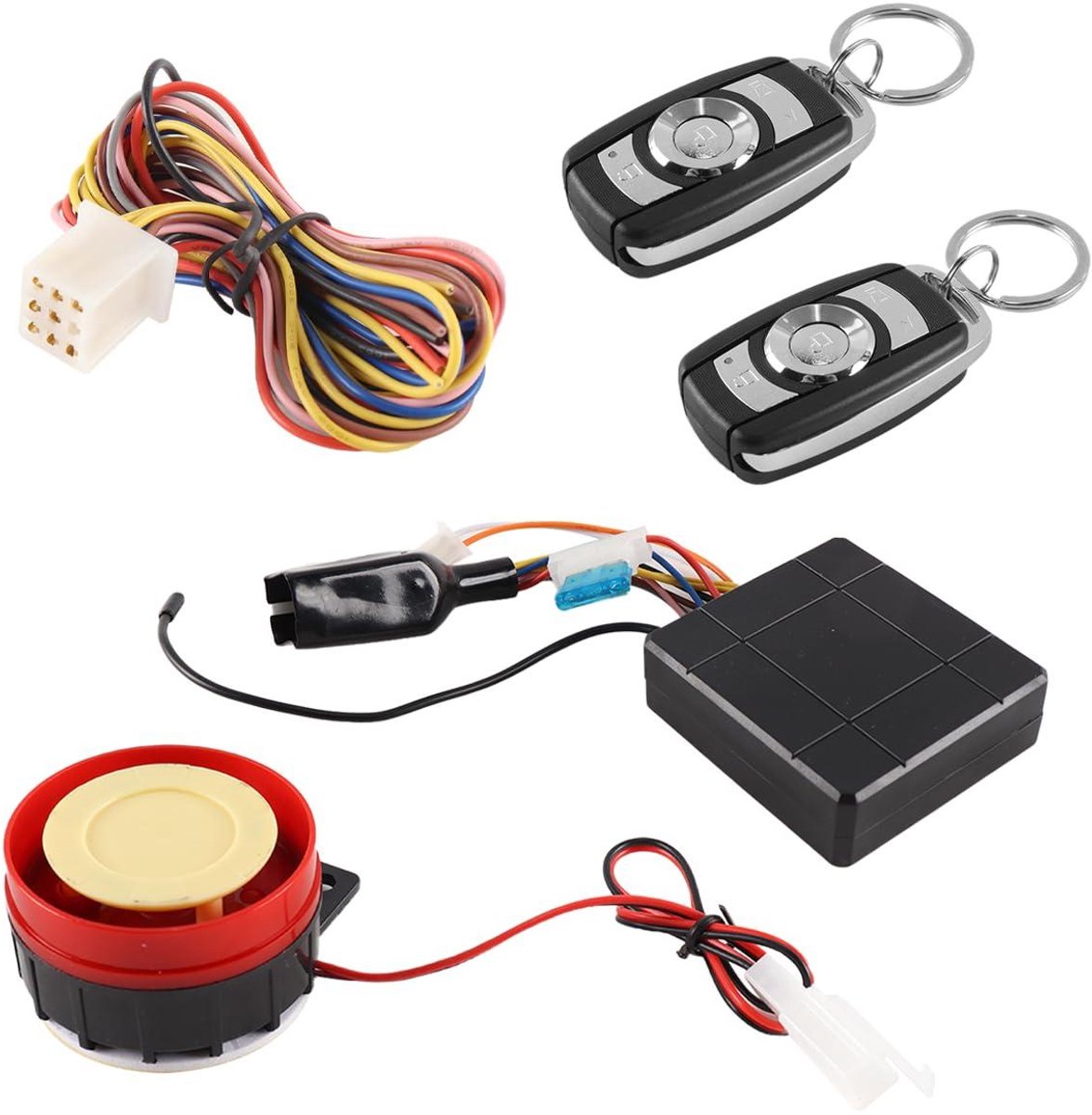 Motorcycle Alarm Systeem - Anti-diefstal Beveiliging - Voertuig Beveiligen - 125dB Luid Alarm - 10m Afstand - Zwart