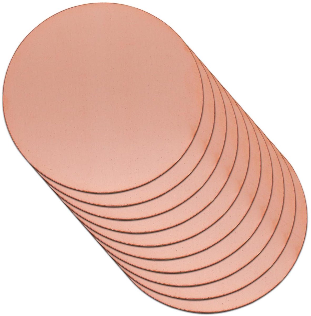 Ronde Koperen Platen - Metaal Schijven - Hobby Projecten - 99.9% Puur Koper - 50mm Diameter - Koperkleurig