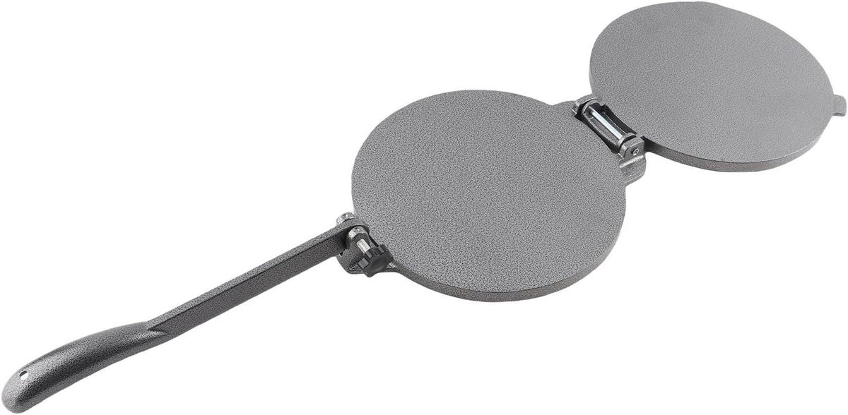 Tortillapers - Deegpers Pizzapers - Gebak Maken - Aluminium Legering - 20 cm - Zwart