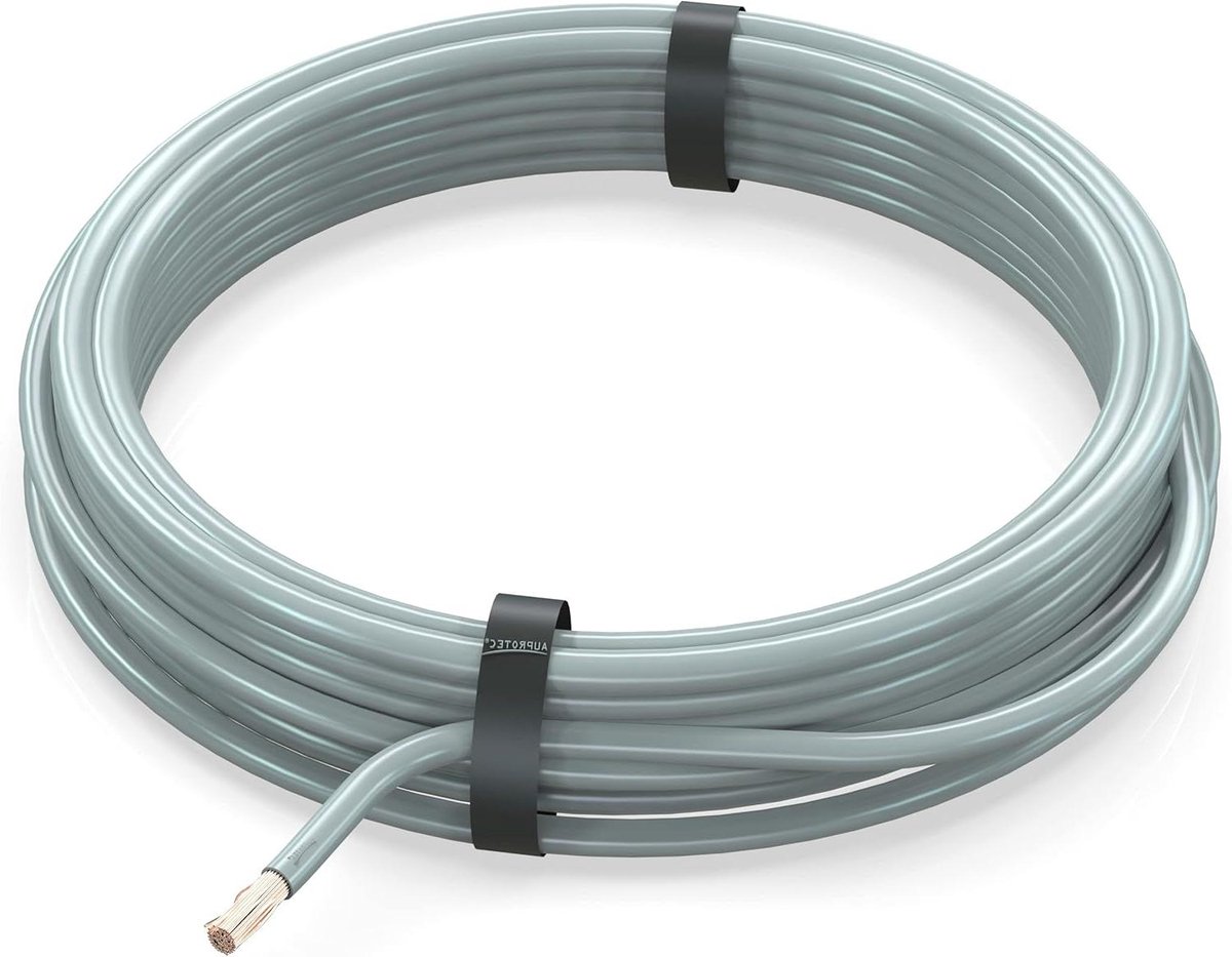 Voertuigkabel FLRY-B - Autokabel Massakabel - Bedrading en Verlichting - Gereduceerde Manteldikte - 25 mm² 5 meter - Grijs