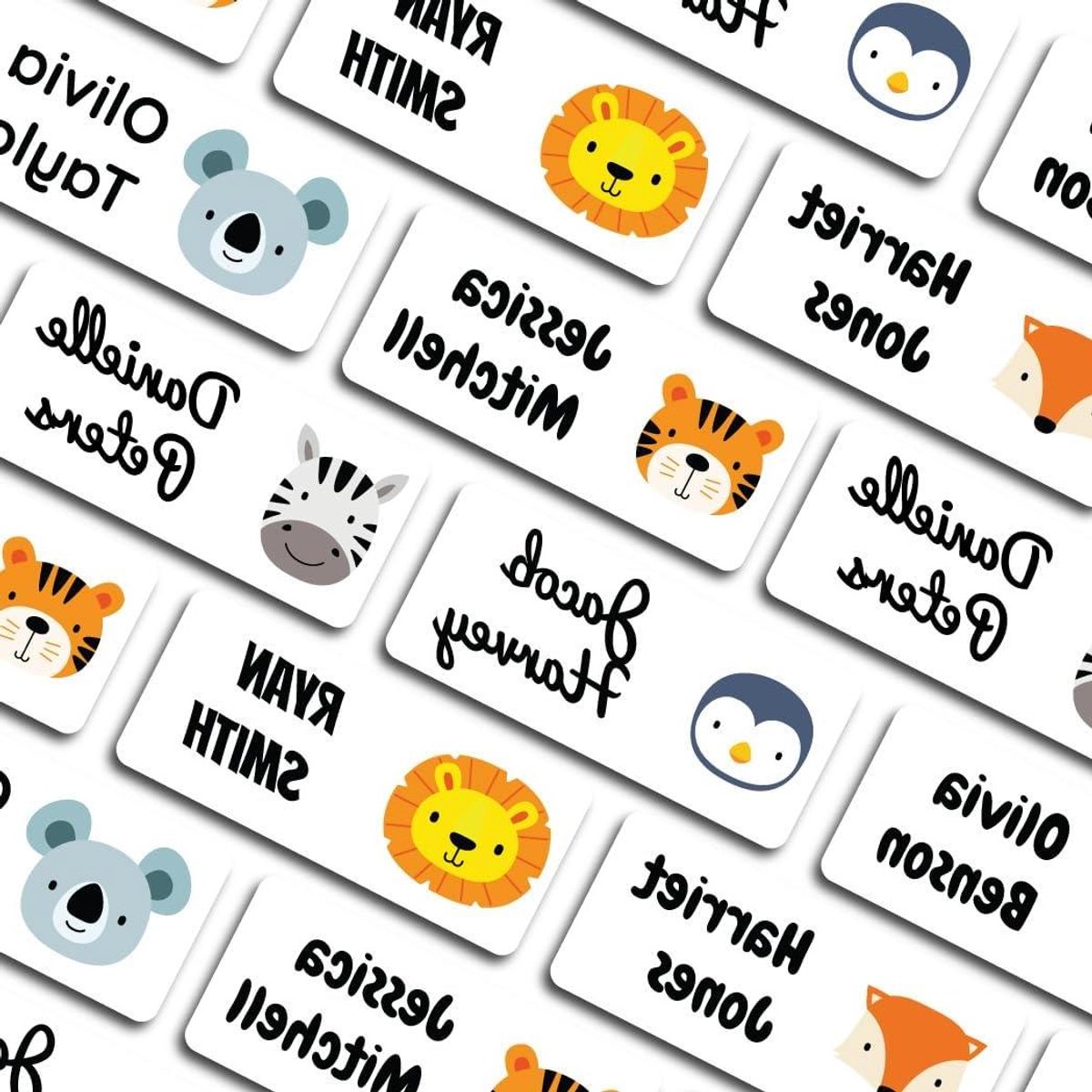 Kledinglabels - Naamstickers - Kinderkleding Markeren - Wasbaar Strijkijzerloos - 1.3 cm x 3 cm - Wit
