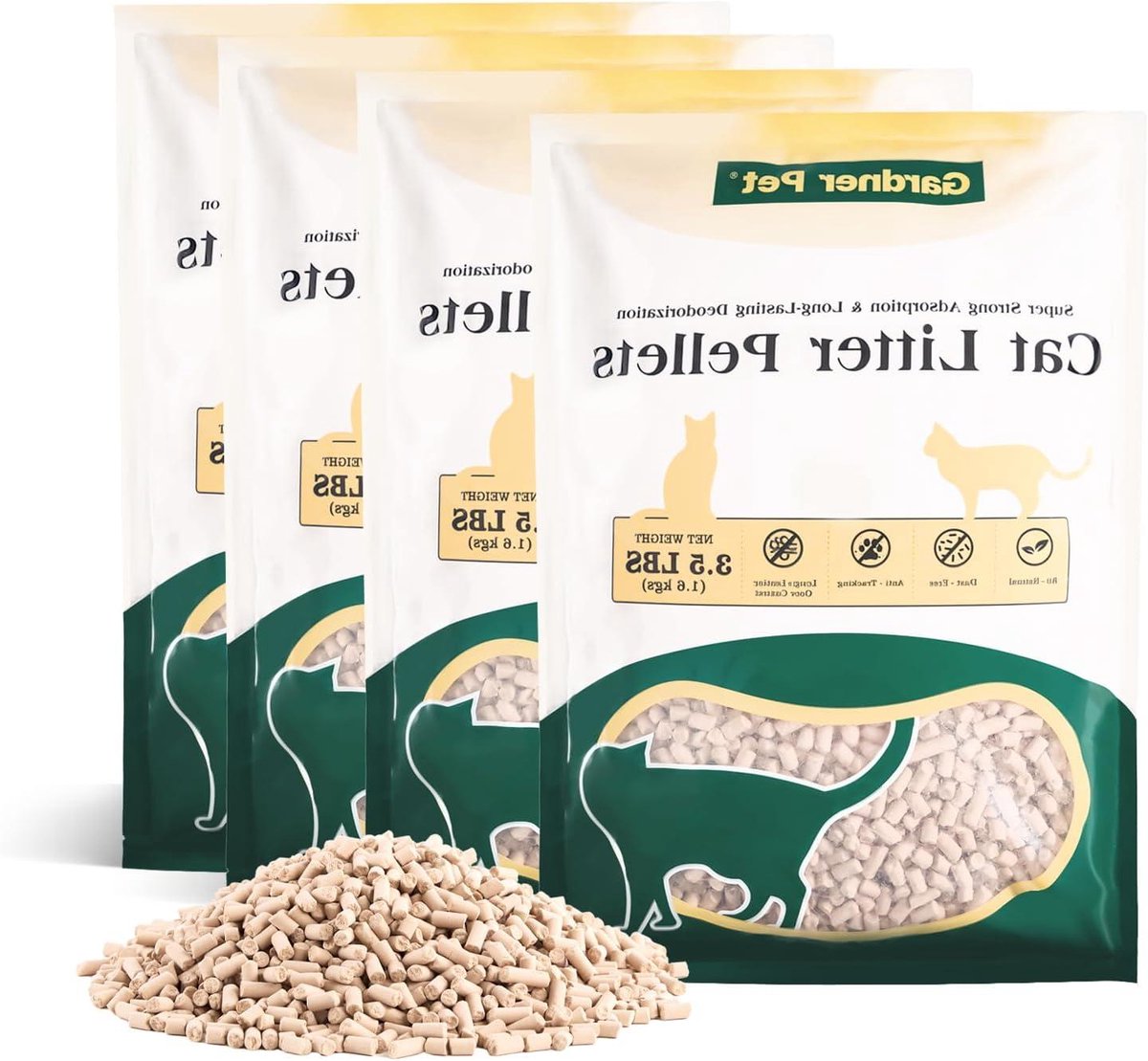 Kattenbak Vulling - Kattenbak Korrels - Hygiënisch Huisdier - Twee Laags Systeem - 6.35 kg - Niet gespecificeerd