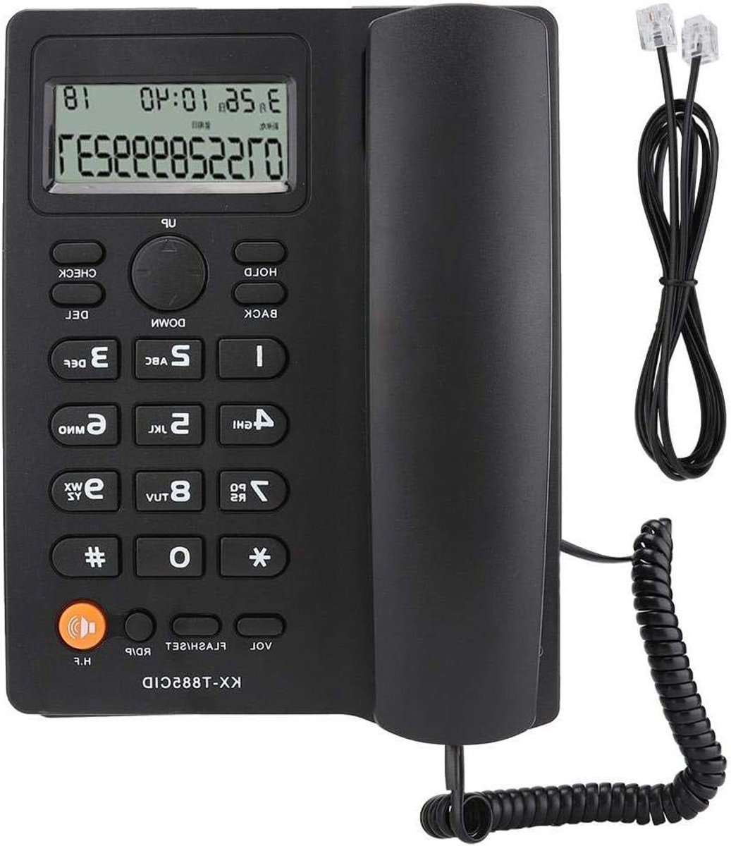Hoteltelefoon - Huistelefoon Kantoortelefoon - Zakelijk Bellen - Ruisonderdrukking - Standaard formaat - Zwart
