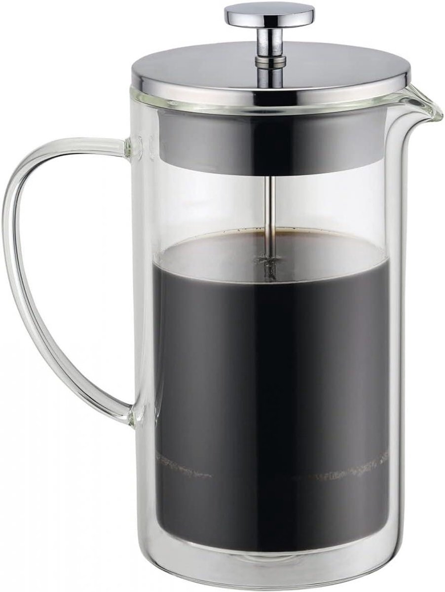 Koffiezetapparaat Glas - Cafetière French Press - Verse Koffie Maken - Dubbelwandig - 750 ml - Transparant