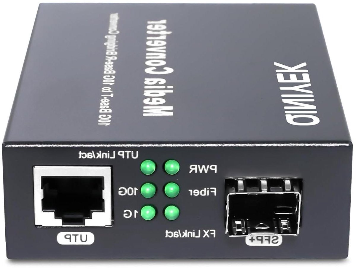 Media Converter - Netwerk Adapter - Netwerk Uitbreiding - 10Gbps Snelheid - 2 Port - Zwart