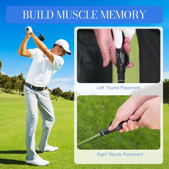 Golf Swing Band - Grip Trainer Set - Golf Swing Verbeteren - Perfecte Handpositie - One Size Fits All - Zwart van GOLF — afbeelding 4