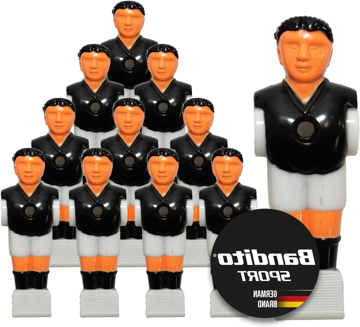 Voetbalfiguur Tafelvoetbal - Pionnen Kicker - Tafelvoetbal Spelen - Gegroefd Voetvlak - 108 mm - Zwart