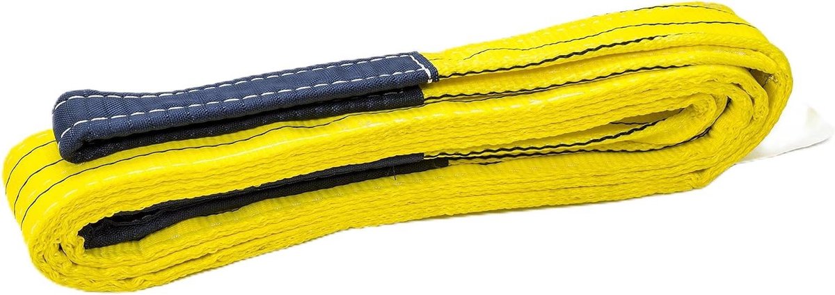 Hefband - Hijstouw Kraanband - Lasten Verplaatsen - Twee-laags Polyester - 2 meter - Geel