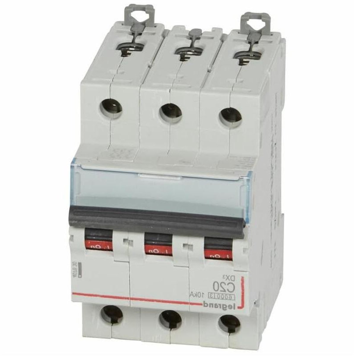 Driefasige Stroomonderbreker - Automaten Schakelaar - Elektrische Installatie - 3-Polig - 20 A - Grijs